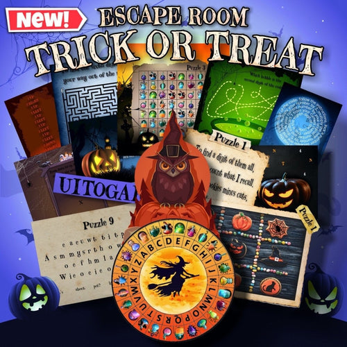 Trick or Treat - Printable Halloween Escape Room for Kids