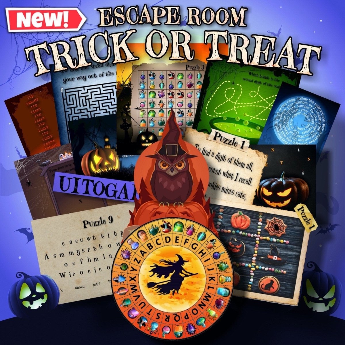 Trick or Treat Printable Escape Room - MysteryLocks Home Escape Rooms
