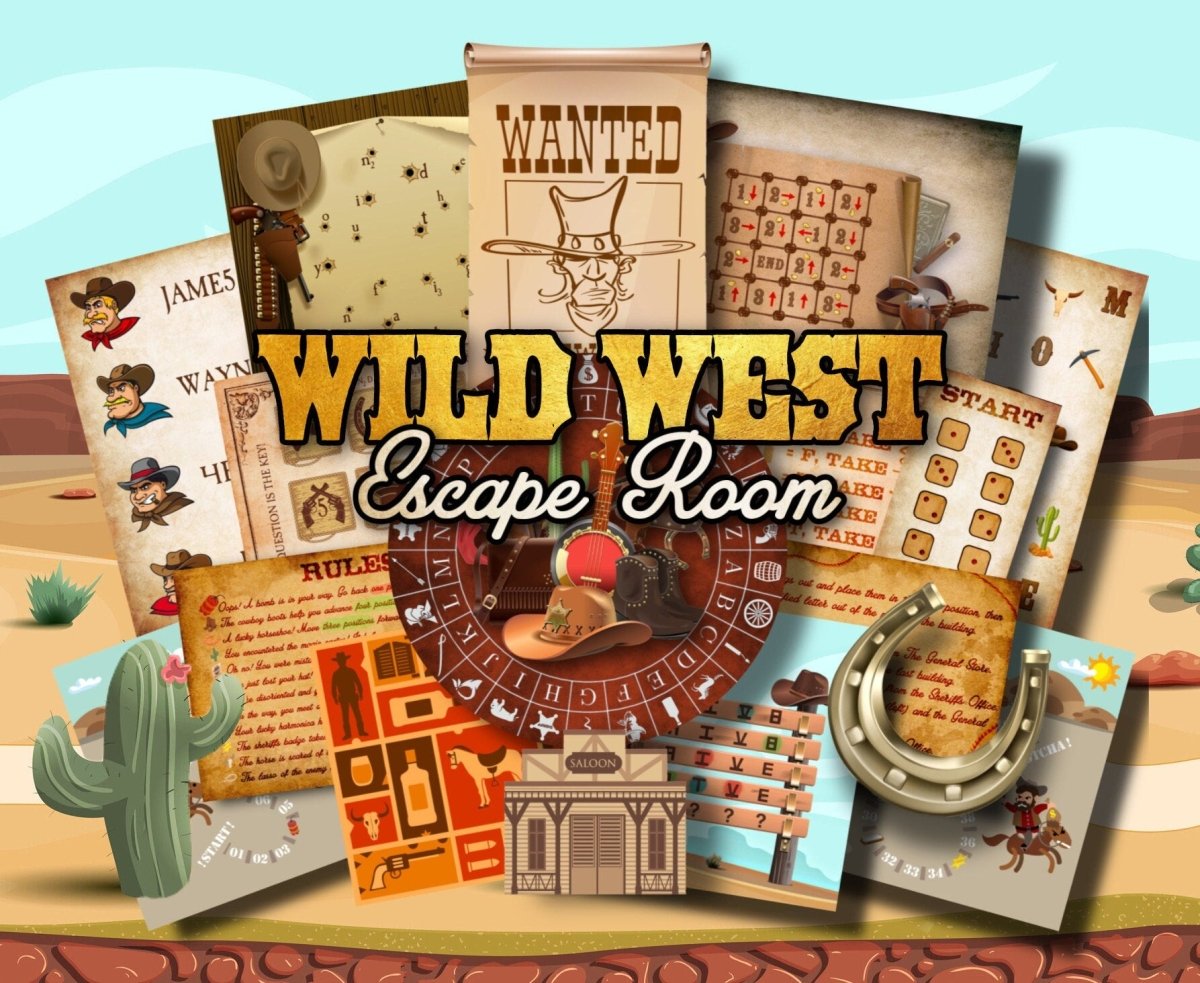 Wild West Printable Escape Room - MysteryLocks Home Escape Rooms